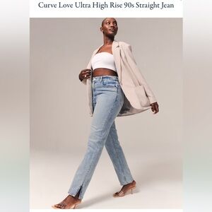 Abercrombie and Fitch 90s straight curve love ultra high rise